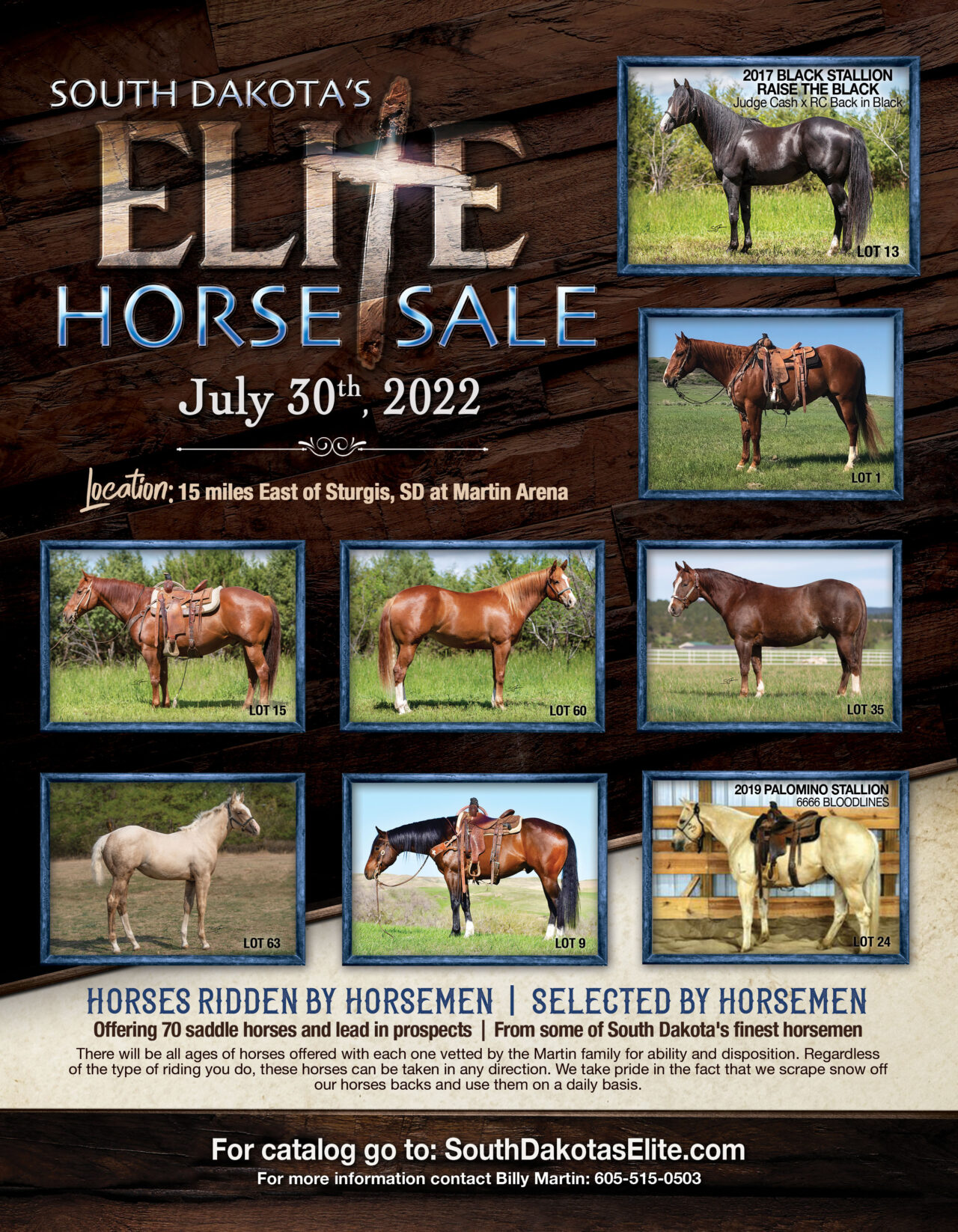 Catalog South Dakota's Elite Horse Sale